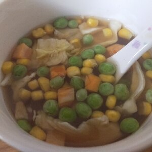手軽なコンソメ野菜スープ